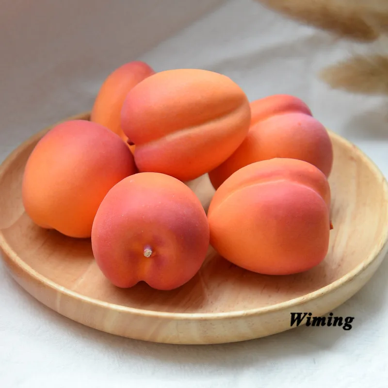 Simulation Fake apricot model props Kitchen Pretend Fruit Supplies for Wedding Party Home Decor Artificial Fruits toys | Дом и сад