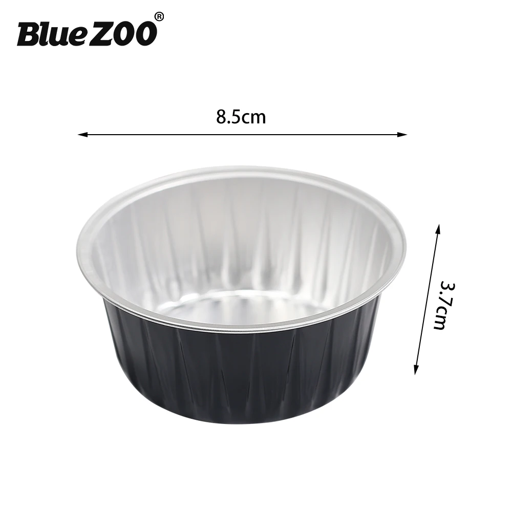 10 компл. Круглый черный мини алюминиевая фольга плавления чаша с воском мисочка