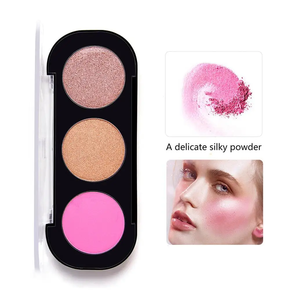 3 цвета минеральные пигментные Румяна для лица румяна косметическая пудра