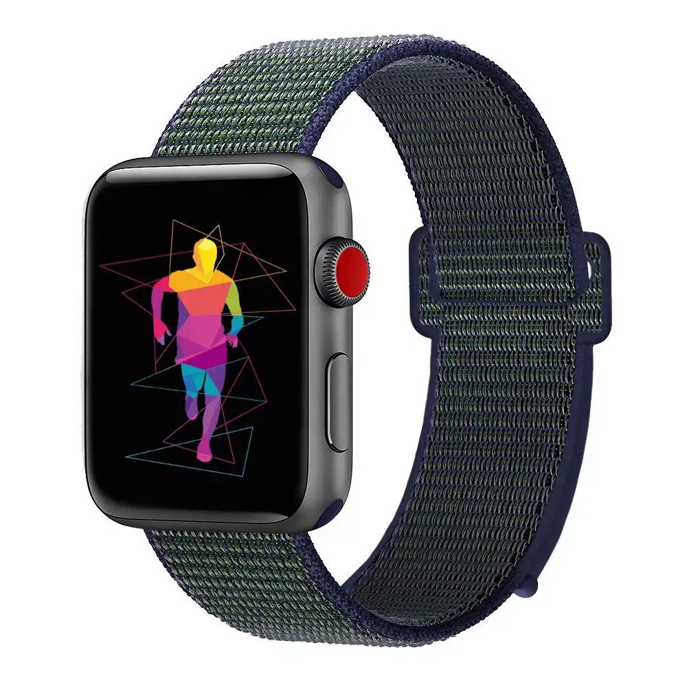 Нейлоновый ремешок для наручных часов Apple Watch 4 серии 3/2/1 38 мм 42 мм из мягкой дышащей ткани, сменный спортивный петля для наручных часов iwatch серии 4 40 мм 44 мм - Цвет ремешка: 32
