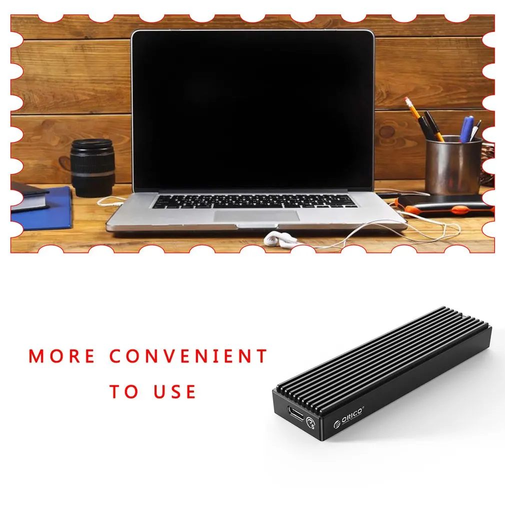 

ORICO M2PV-C3 Type-C M.2 NVME Solid State Drive Enclosure Box USB3.1 10Gbps External 2230/2242/2260/2280 SSD Case