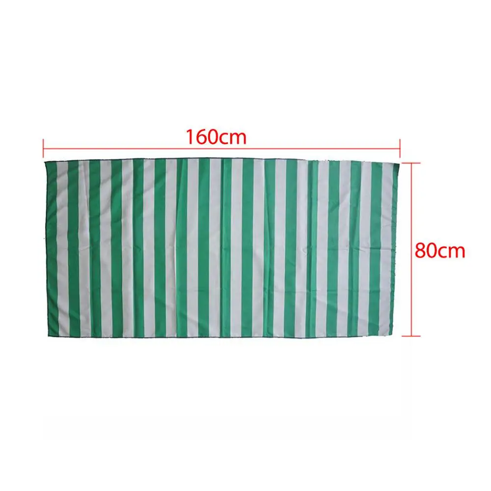 Быстросохнущее абсорбирующее пляжное полотенце двустороннее полосатое для