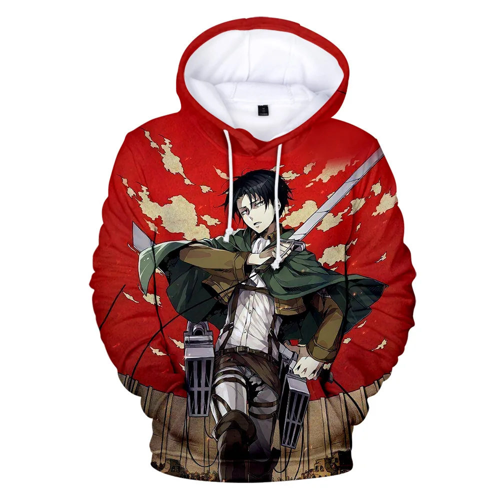 Толстовка с капюшоном из японского аниме атака на Титанов костюм Эрена Леви