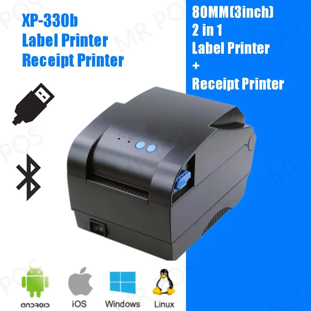 Xprinter XP 330B 20 80 мм пос Термальность чековый Label двойного назначения принтер стикер