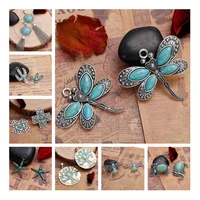 doreenbeads alloy pendants for handmade necklace dragonfly cactus sea turtle geometric charms jewelry diy findings