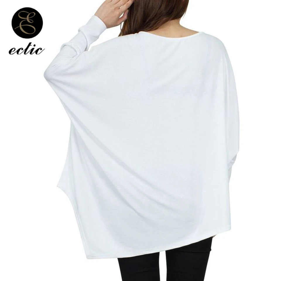 Крылья Летучей Мыши Топ Совок Шеи Одноцветный Сплошной Цвет Нерегулярный