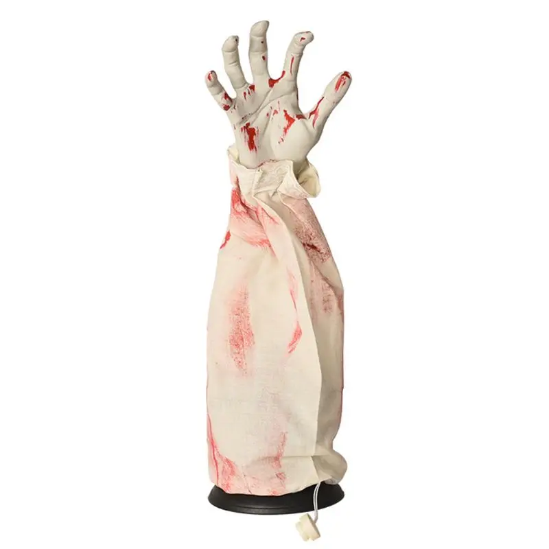 

Q0KF Halloween Voice-controlled Electric Ghost Hand Scary Ornaments for Lawn Garden Party Haunted House Props Holiday Decoration