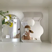 wavy makeup beauty mirror acrylic mirror sheet irregular edge desktop mirror for makeup decorative furniture craft projects