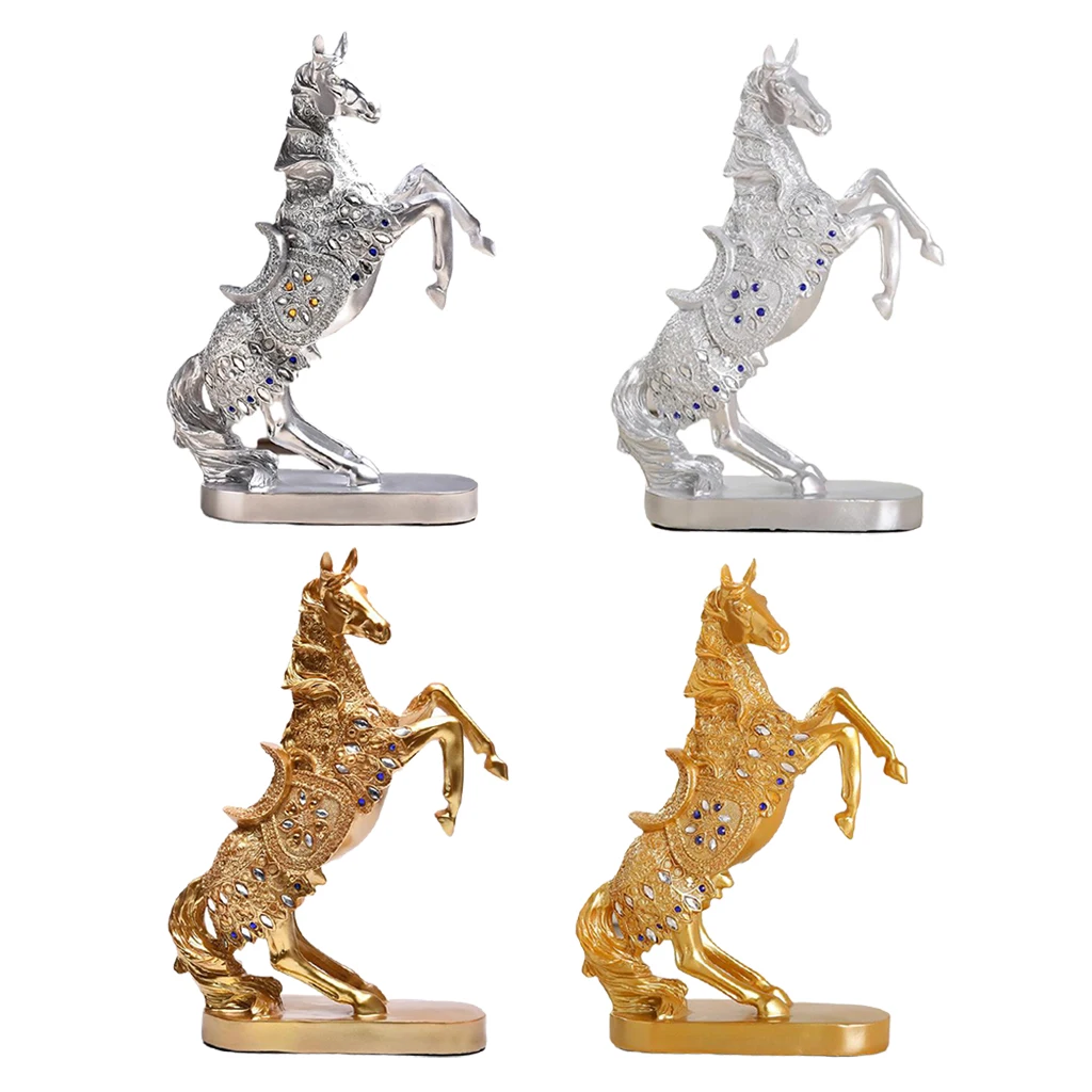 

Lifelike Horse Statue Model Resin Sculpture Art Home Decor Collection Gift