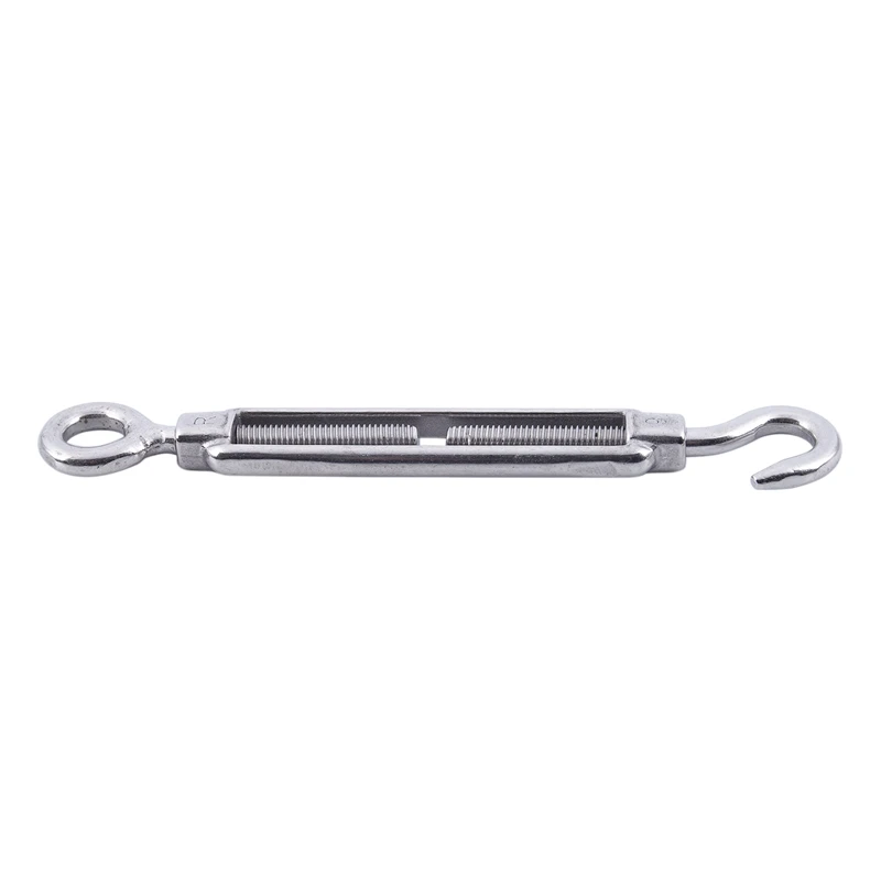M6 6mm Threaded Stainless Steel Hook Eye Type Die Cast Turnbuckle 5.7 inch | Обустройство дома