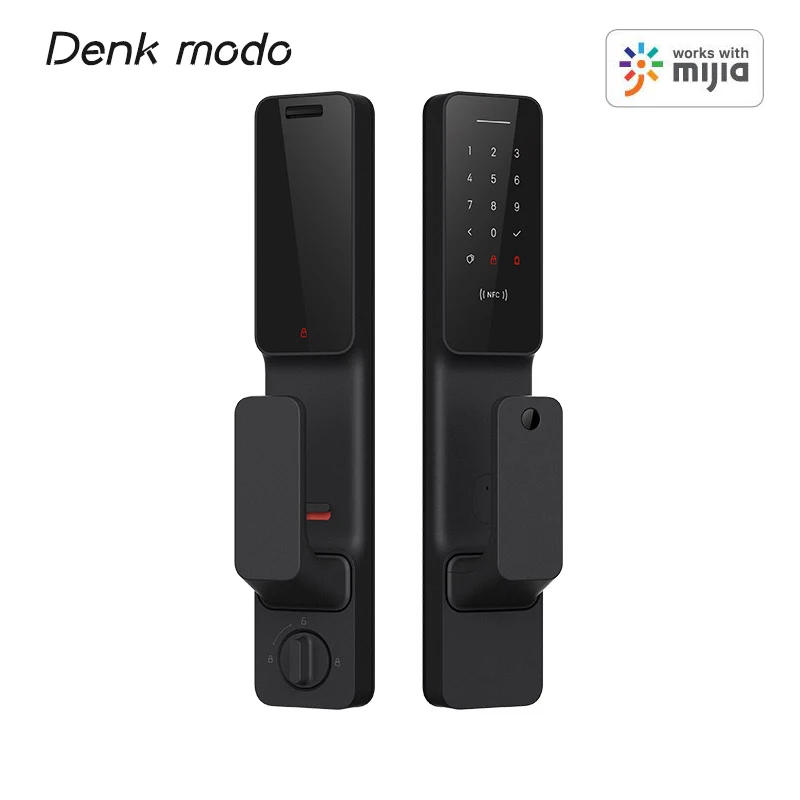 

Denk modo Mijia intelligent Door Lock Push-pull Smart Fingerprint lock with Password Unlock Detect Alarm Work MiHome App