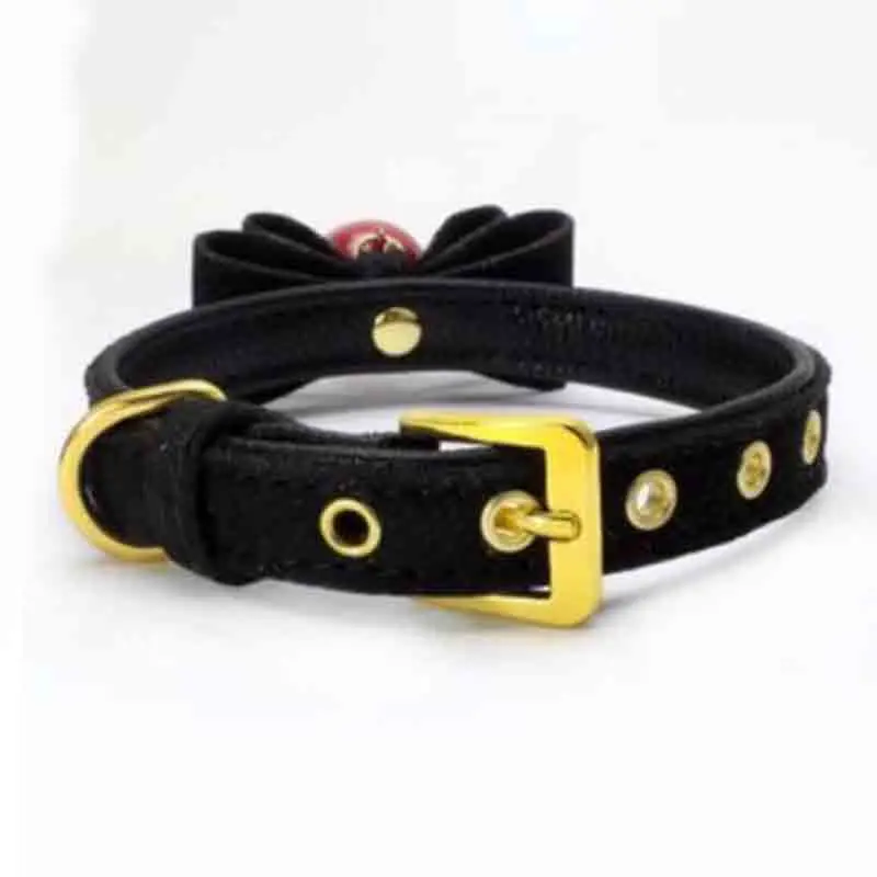 Популярные ошейники с галстуком бабочкой и колокольчиком корейские Бархатные