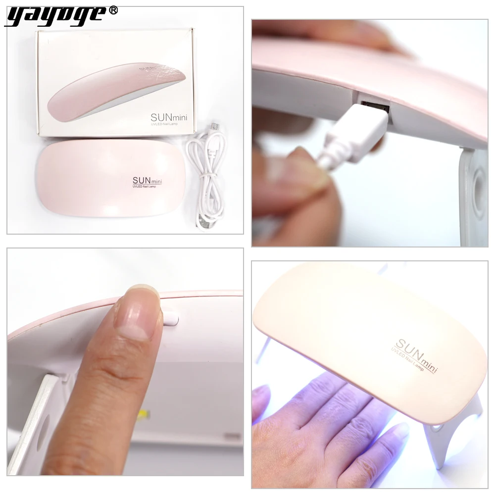 

Yayoge Poly Gel UV LED Nail Lamp - Nail Dryer 6W Gel Nail Polish LED UV Light Professional Nail Art Tools Accessories