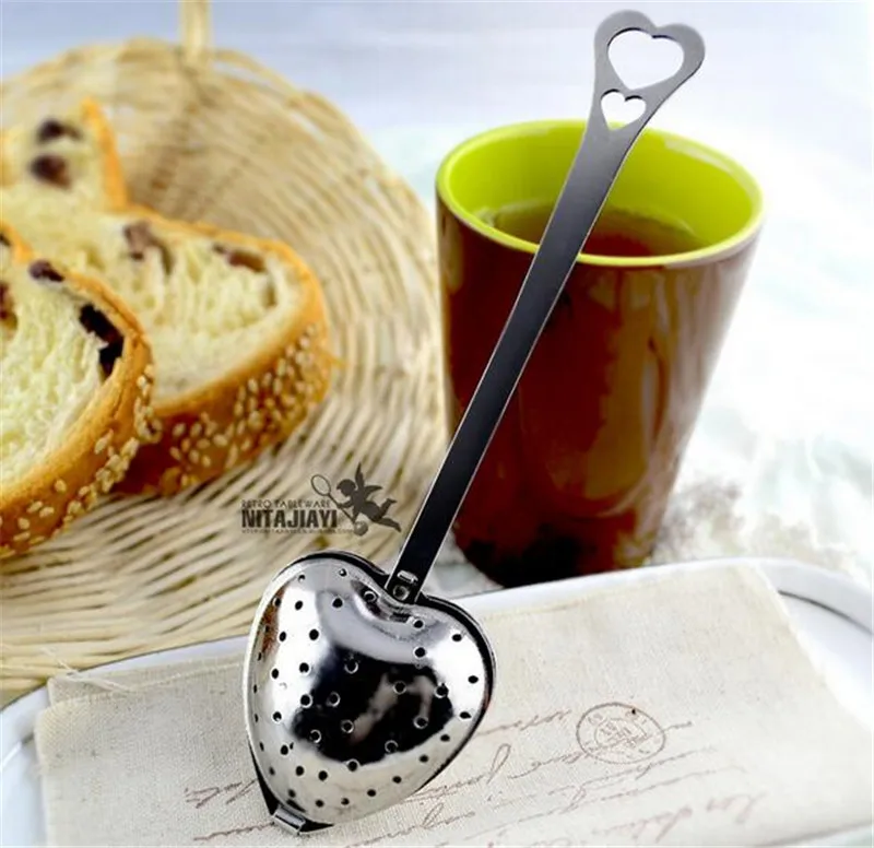 8/Новинка в форме сердца фильтр Чай шарики Нержавеющая сталь фильтры косой