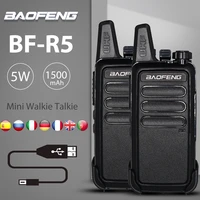 12pcs baofeng bf r5 mini walkie talkie usb fast charge uhf 400 470mhz ham cb portable radio set uv 5r woki toki bf 888s bf888s