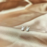 cute mini stud earrings for women 925 silver needle earring piercing pendientes fashion jewelry accessories party gift 2021trend
