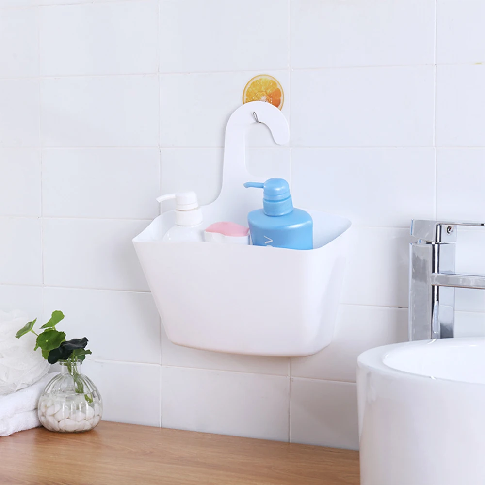 white 22.5x8.2x30cm Эко-feiendly губка для кухонной раковины подвесная корзина для хранения Регулируемая кнопка типа стока кран корзины для хранения - Цвет: white 22.5x8.2x30cm