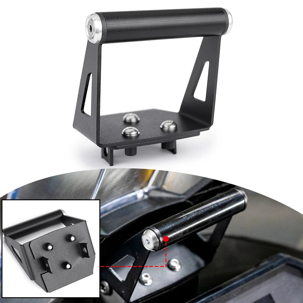 

Motorcycle Front Stand Holder Smartphone For KTM 390 790 Adventure R ADV 2019 2020 2021 GPS Bar Mobile Phone Stand GPS Black