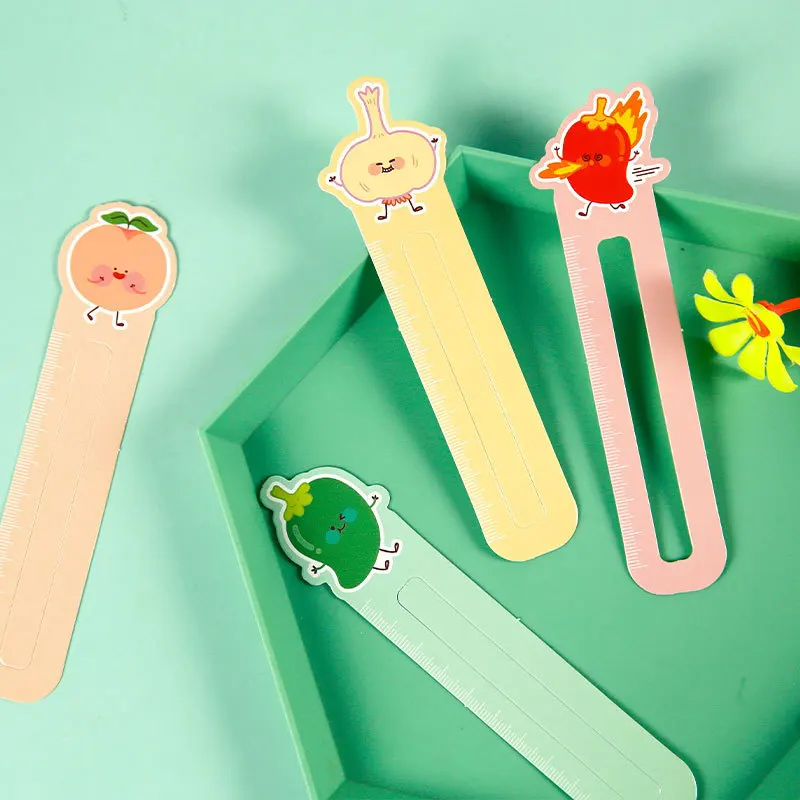 30 шт./лот Kawaii Bookmarks линейка для еды маркеры книг новые зажимы милые Креативные