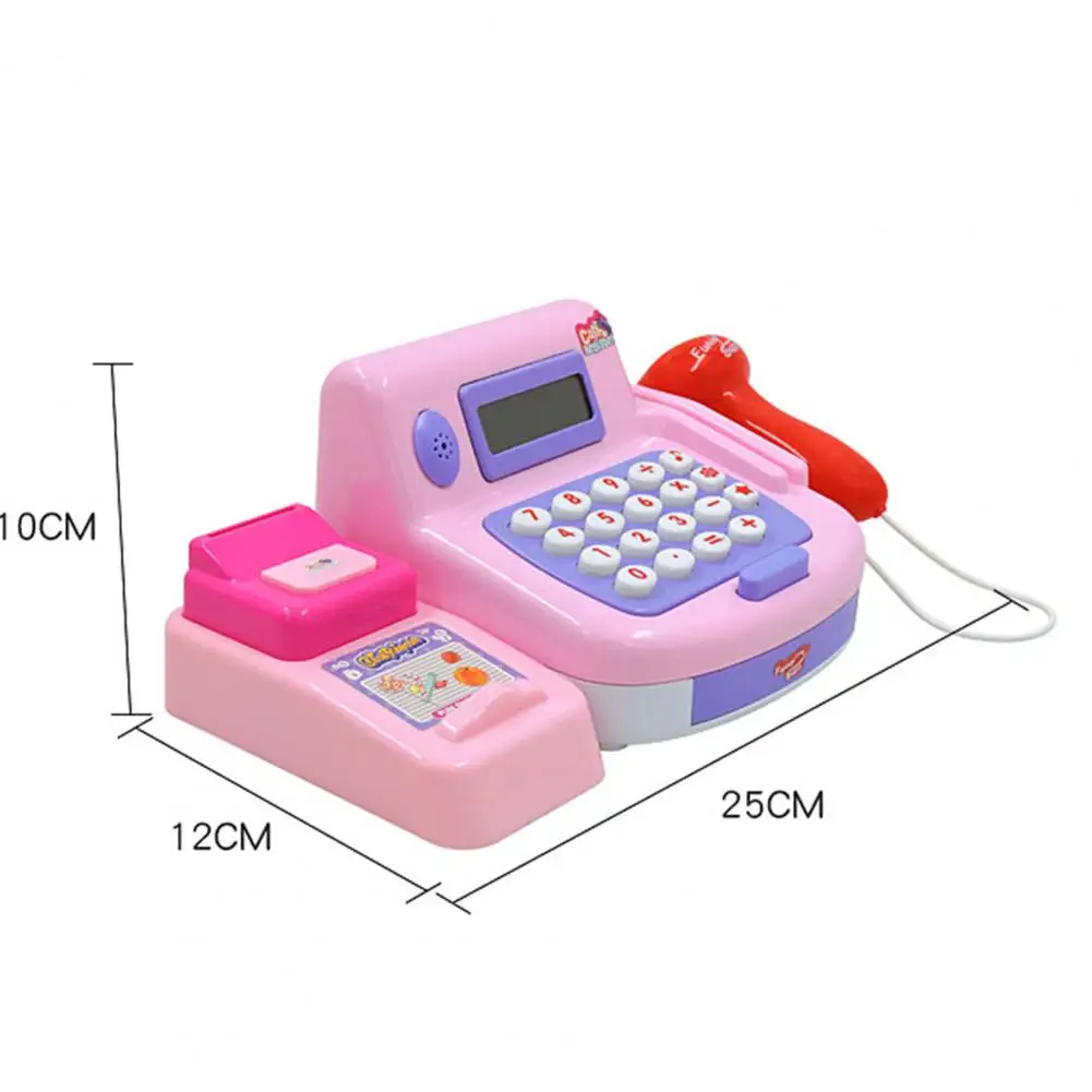

1 Set Mini Cashier Toy Multi-Color Fadeless Plastic Cash Register Playset for Fun