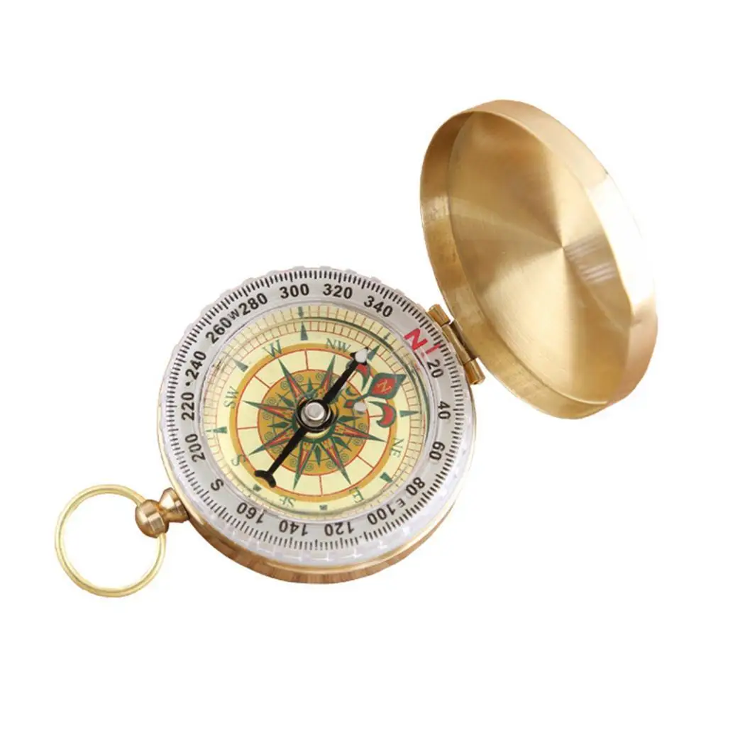 Портативный мини компас открытый многофункциональный металлический
