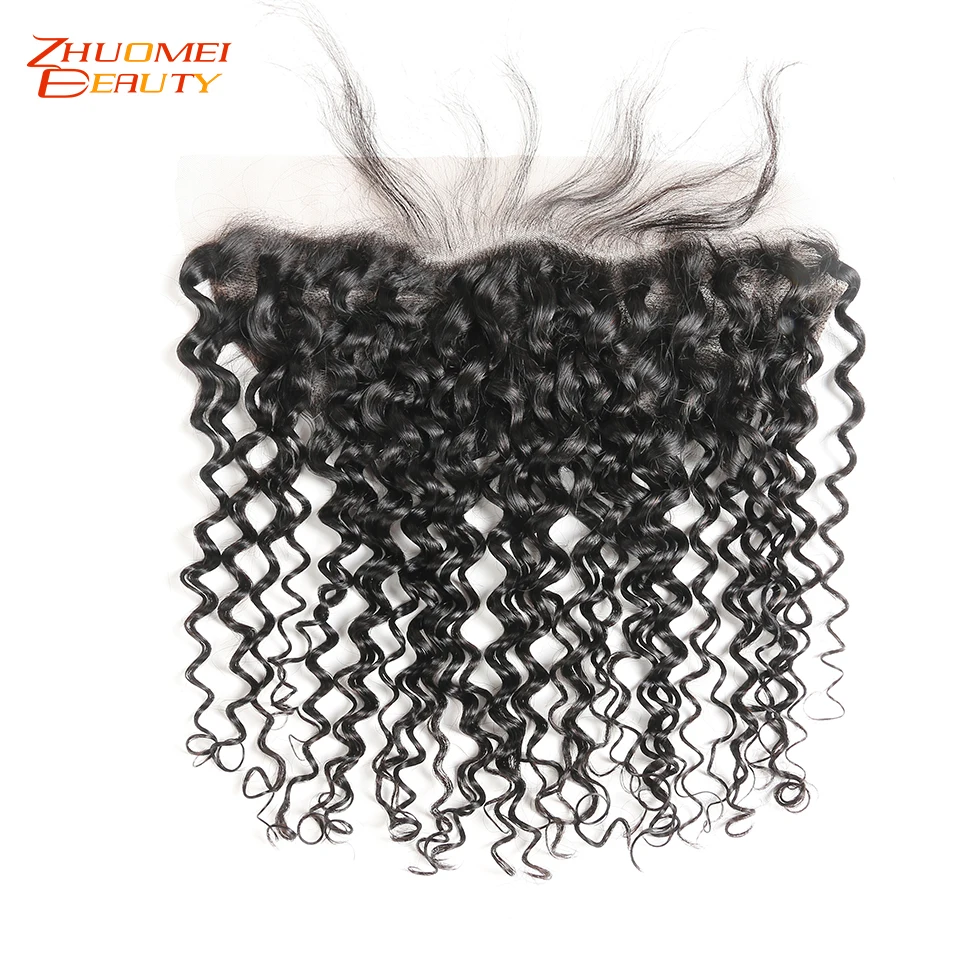 Бразильская холодная завивка Кружева Фронтальная 13X4 Закрытие с волосами