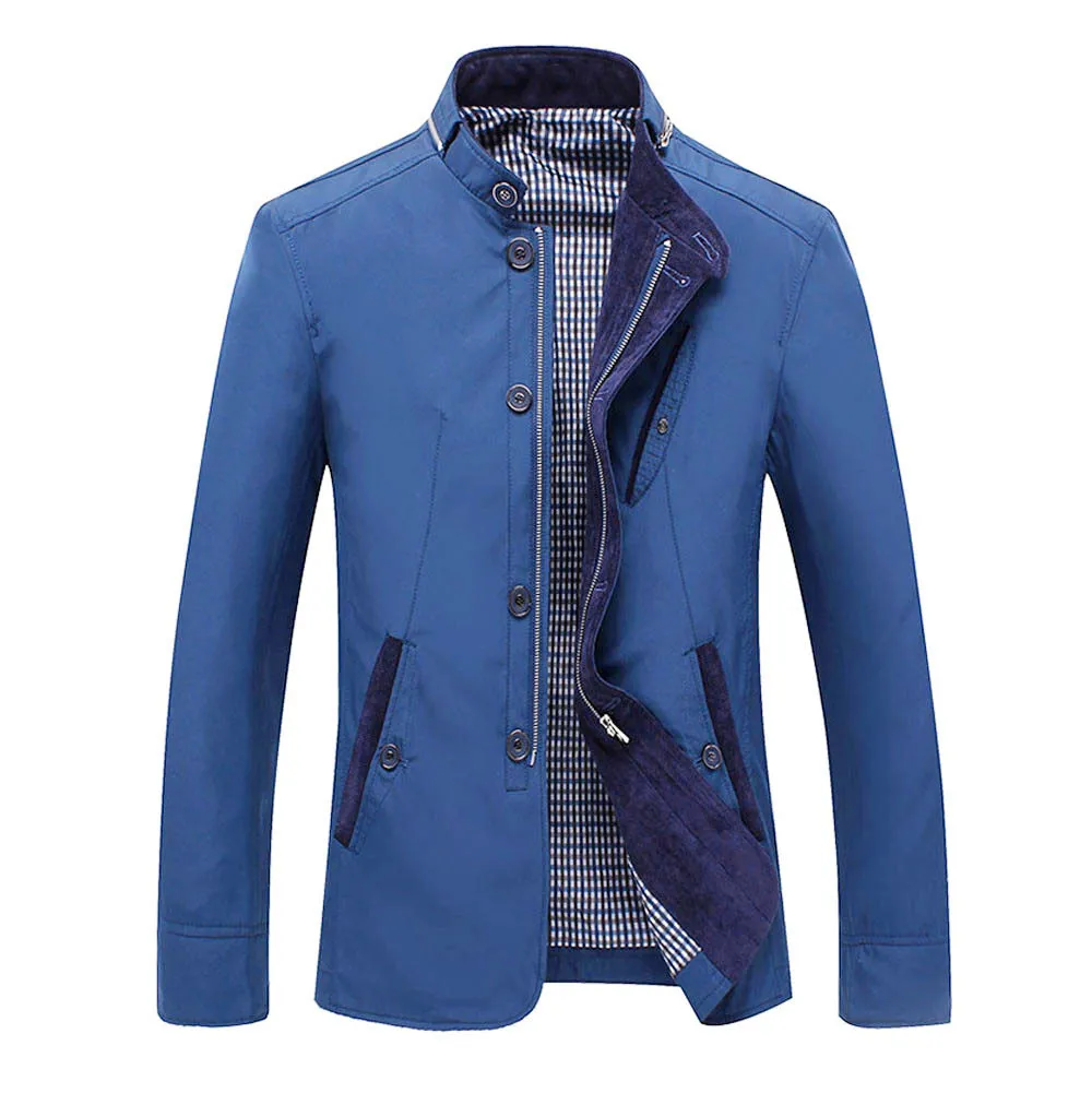 Мужские пальто и куртки зимняя куртка с длинными рукавами много карманов стоячий