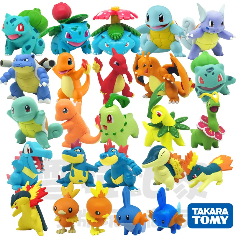 Pokemon Doll Toys Pocket Monster Подлинная TAKARA TOMY MC Squirtle Ivysaur Charmander Blastoise Charmeleon Blaziken Action