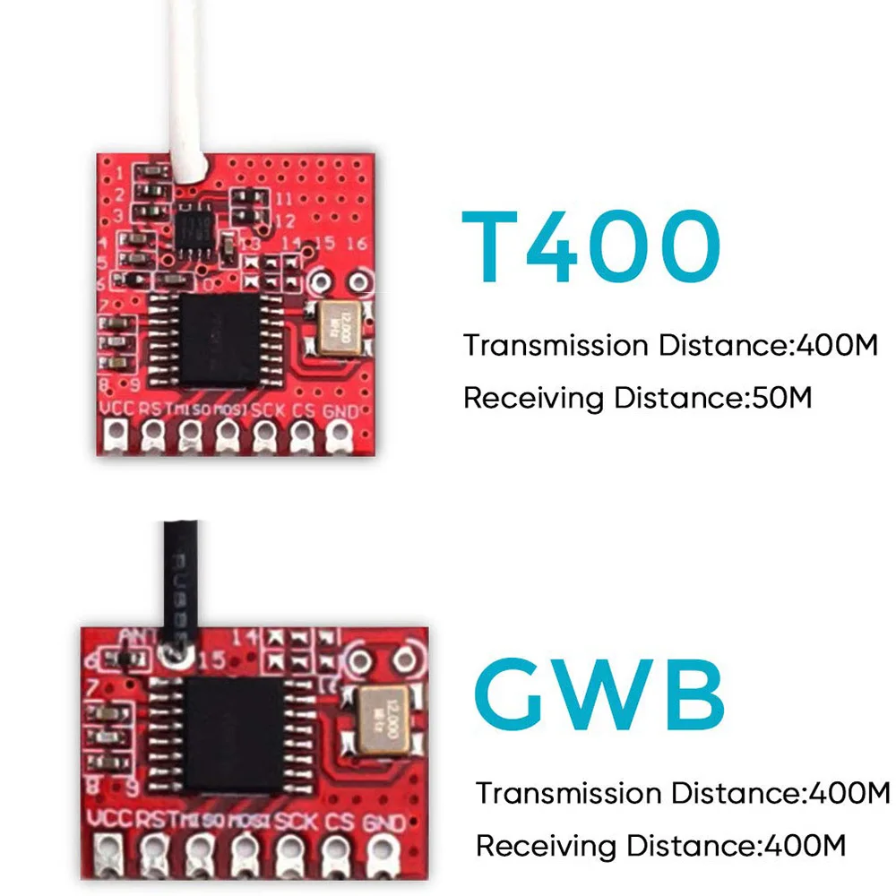 Distance 400M 2,4G 150 M/400 M передатчик и приемник беспроводной приемопередатчик модуль GWB T400 IIC SPI интерфейс для Arduino игрушки дистанционного управления - Цвет: Distance 400M