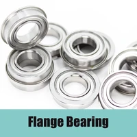 f6000zz flange bearing 10268 mm abec 3 4pcs f6000 z zz flanged ball bearings