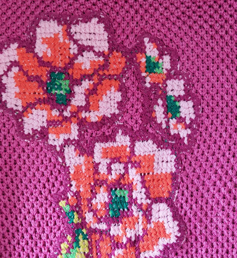 

2020 Summer New O-neck Puff Sleeve KNitted Shirt Women Fashion HOllow Out Embroidery Floral Pullover Rose Cropped Tops