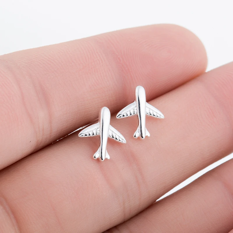

Yiustar New Fashion Gold Tiny Airplane Stud Earrings for Women Girls Jewelry Simple Air Plane bijoux femme boucle d Oreille