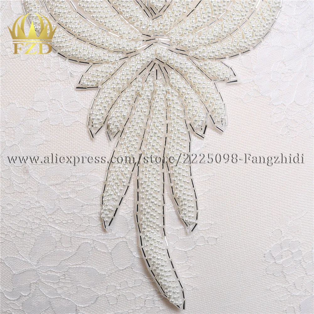 (5 шт.) ручная работа шитье стразами жемчугом и бусинами патчи на талии большие