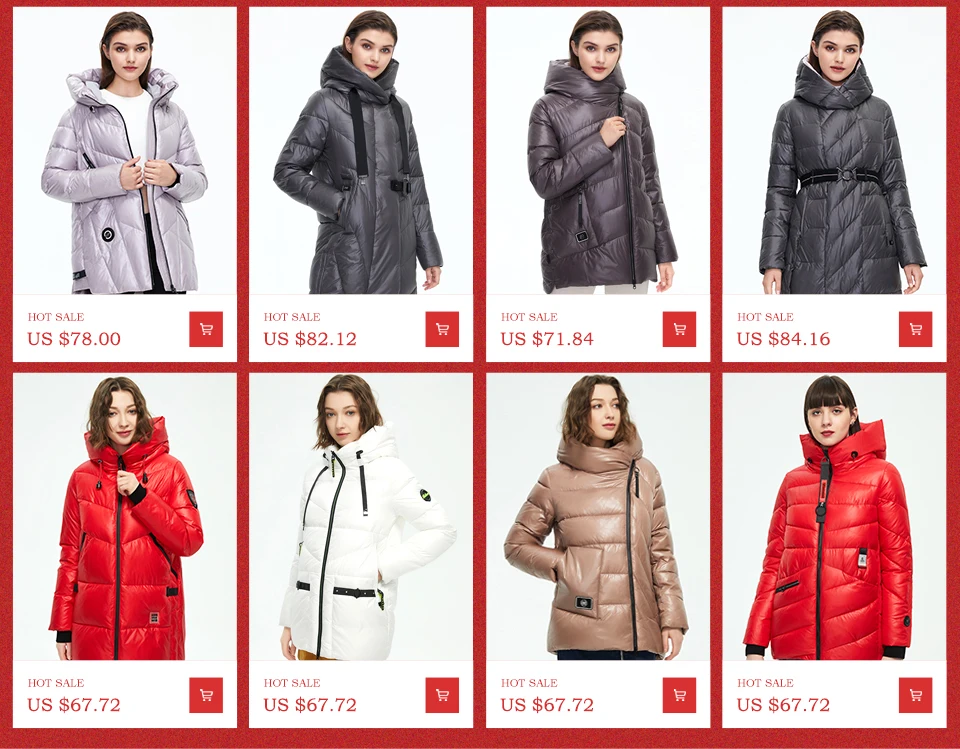 down coats HaiLuoZi 2021 New Winter Jacket Women's Down Coat Female Quality Hooded Casual Short High Collar Thickened Fashion Parkas 6076 puffer coat with fur hood