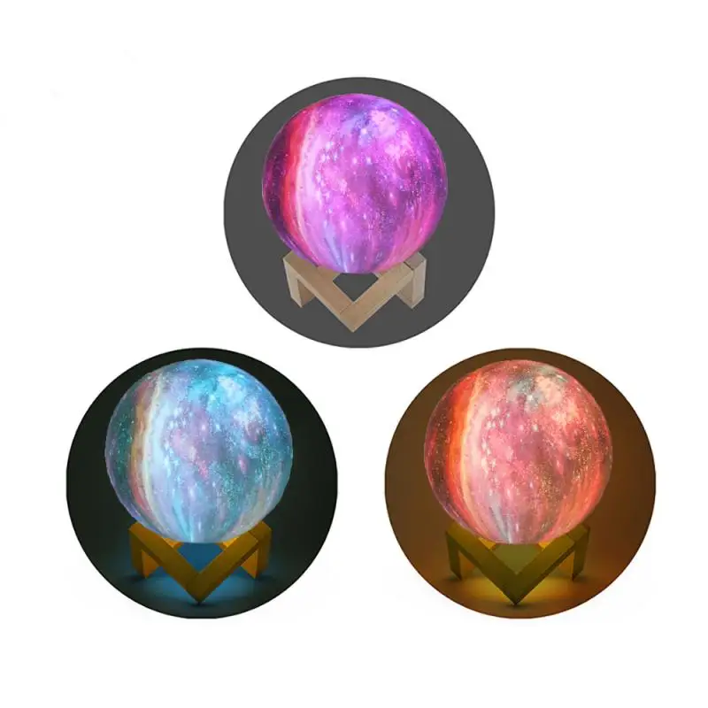 

3D Printing Moon Lamp Galaxy Moon Light Kids Night Lights Change Touch And Remote Control Galaxy Light As Gifts Night Lamp