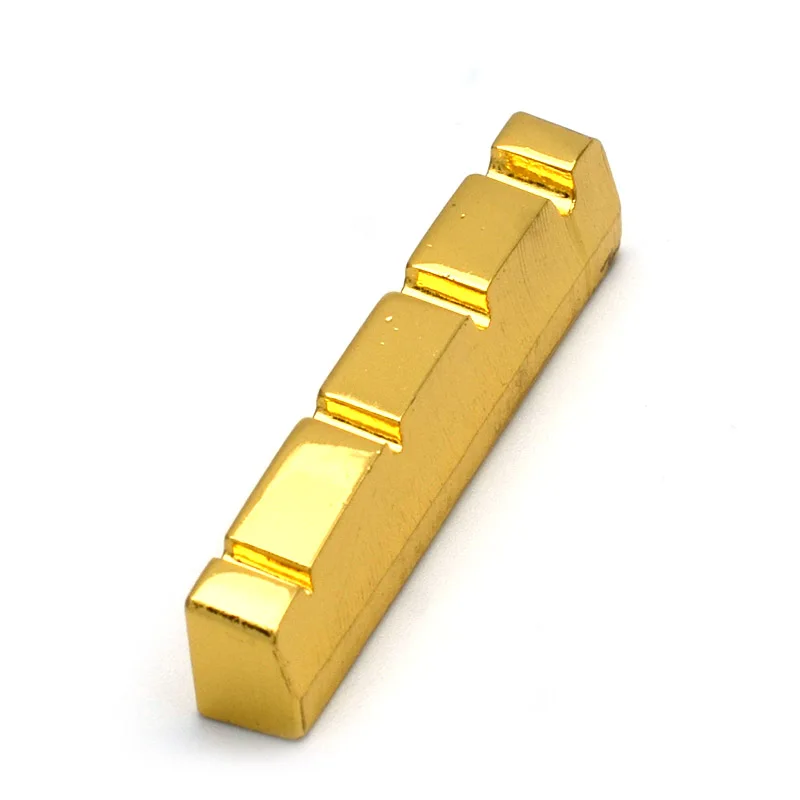 42.3x6x8.9-8mm 4 или 5 струн латунь с канавками позолоченный Электрический Бас гитарный порожек - Цвет: 42.3x6x8.9-8mm