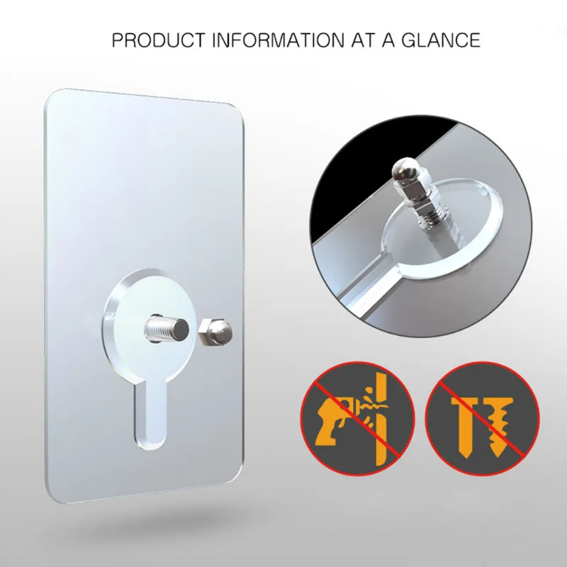 Практичный клей для ногтей из ПВХ 2 шт. настенный постер антипригарный крючок