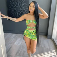 adogirl sexy off shoulder summer tie dye print green mini dress women 2021 slim bodycon backelss night club party outfit dresses