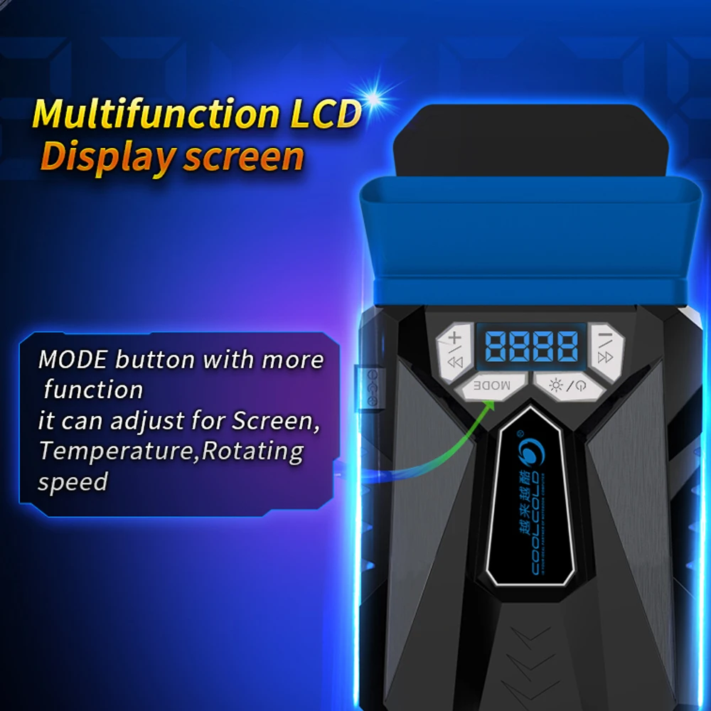 Вентилятор охлаждения COOLCOLD K29 для ноутбука портативный кулер компьютера с умным