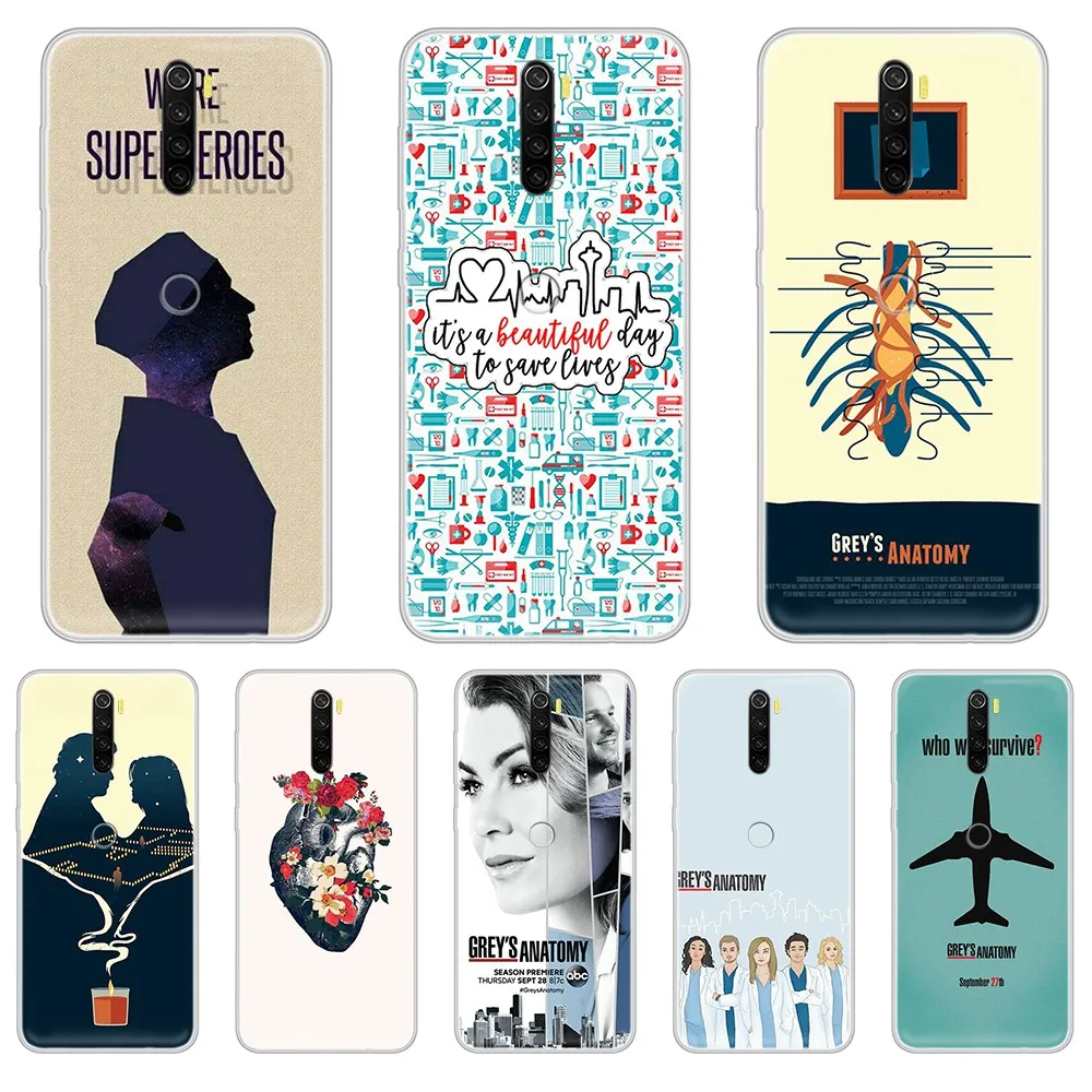 Серый s Анатомия ТВ серии роскошный Водонепроницаемый Прозрачный чехол для