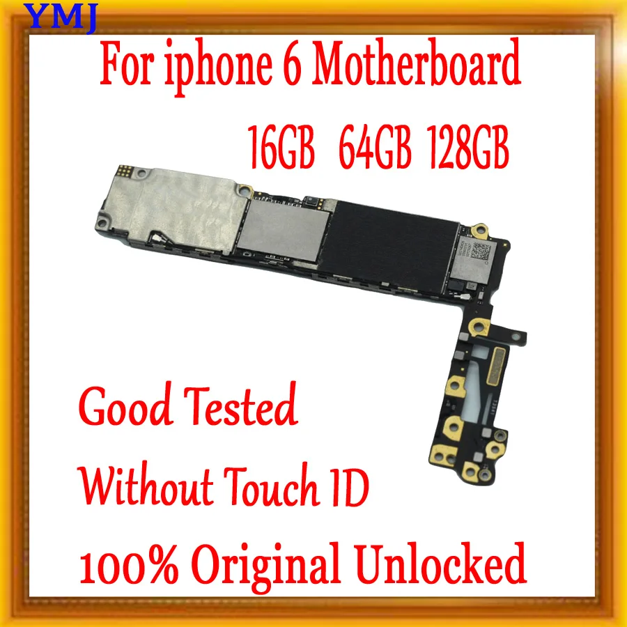 

С/без Touch ID для материнской платы iPhone 6 4,7 дюйма, 100% Оригинальный разблокированный с полными чипами, системой IOS и бесплатной логической плато...