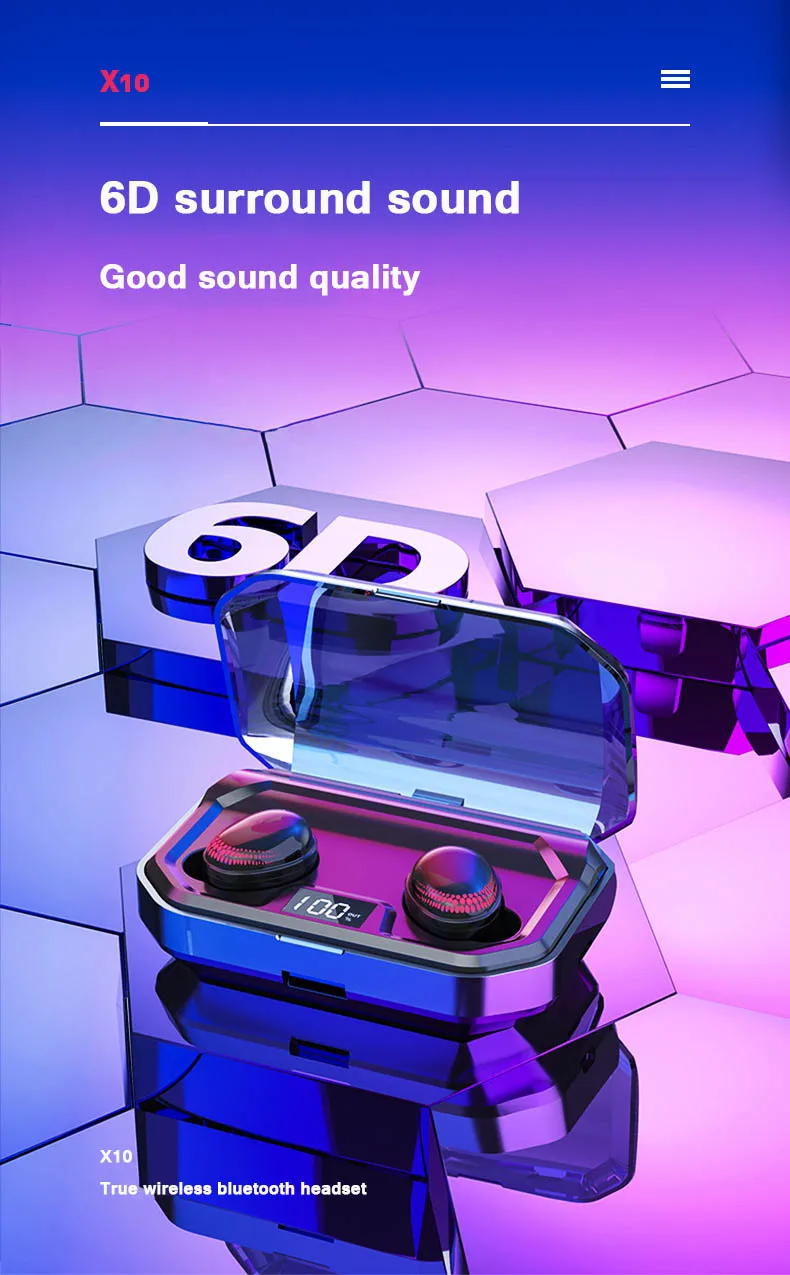 JEELOCK X10 Bluetooth 5 0 Беспроводной наушники сенсорный Управление Водонепроницаемый Hi-Fi