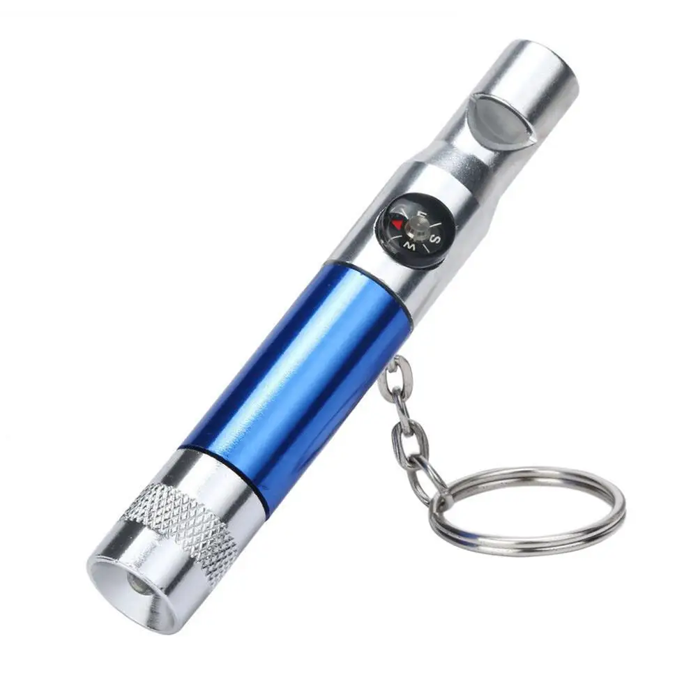 HobbyLane 3-In-1 Keychain Flashlight Compass Whistle Camping Survival Hiking Tool Outdoor Portable Lighting | Лампы и освещение