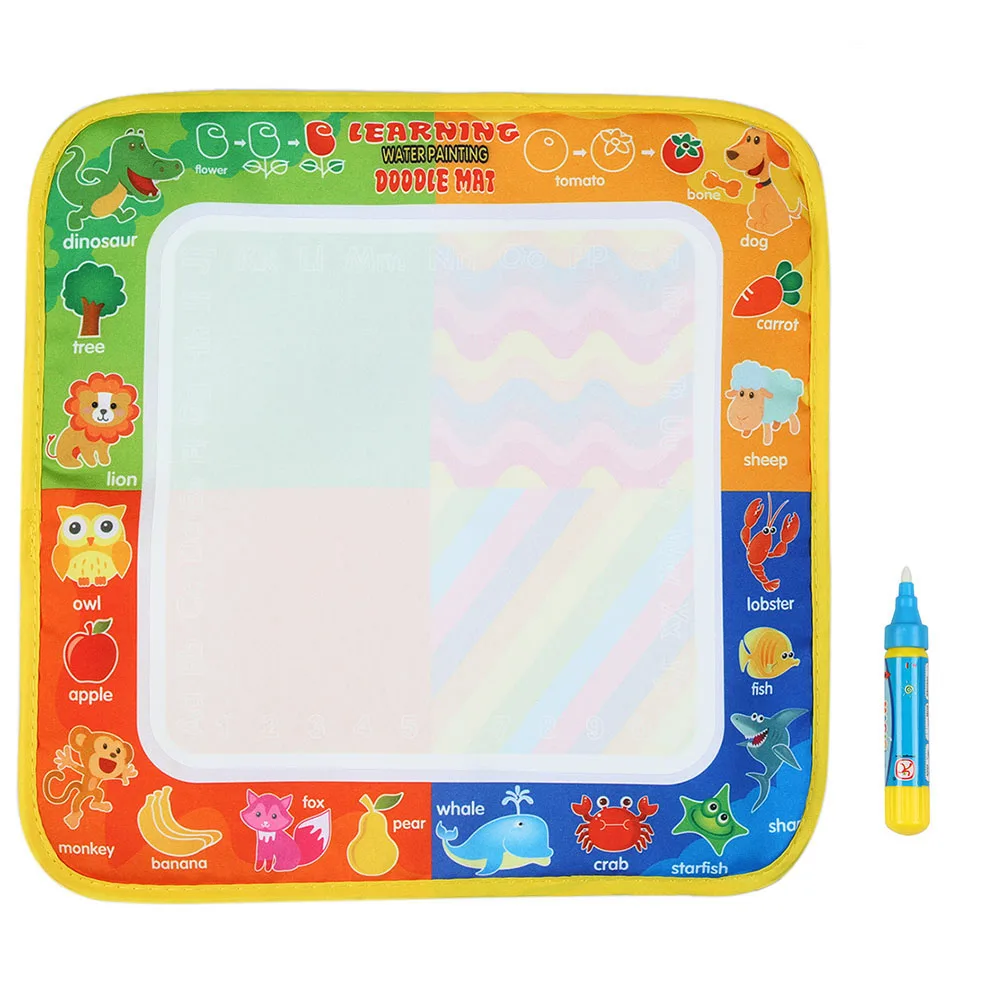 

Drawing Toys Water Drawing Mat 29 * 29.5 CM Board Painting and Writing Doodle With Magic Pen Non-Toxic Drawing Board for Kids
