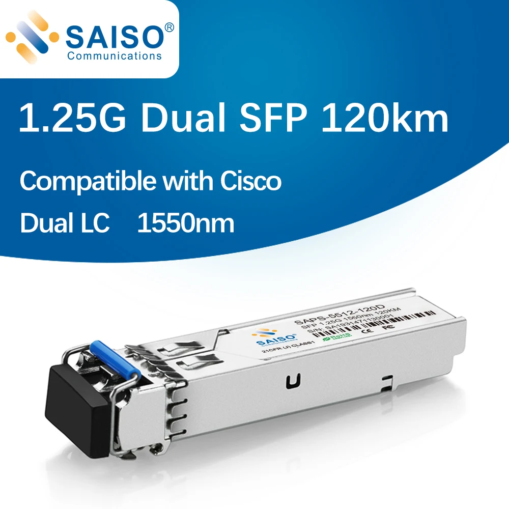 1 25 г 120 км трансивер sfp модуля DUAL LC 1550nm гигабитный многорежимный Дуплекс Волоконно