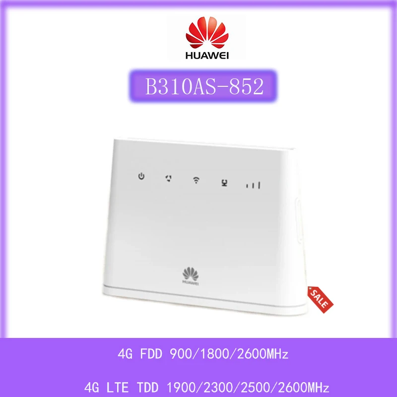 4G Router Unlocked Huawei B310as-852 4G Lte Router B310 Lan Car Hotspot 150Mbps 4G LTE CPE WIFI ROUTER Modem with 2pcs antennas