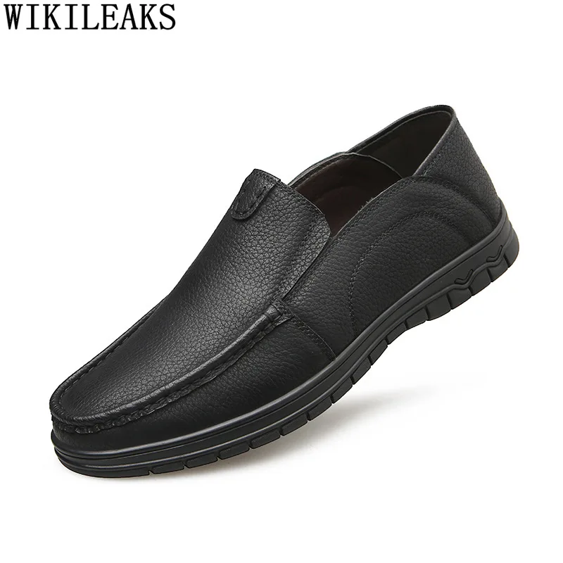 

Mens Shoes Genuine Leather Classic Mens Loafers Shoes Luxury Black Casual Shoes for Men 2023 Zapatos Casuales De Los Hombres