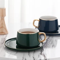 european ceramic coffee cup classic simple pure color mug set with spoon luxury high value afternoon tea gift with souvenir