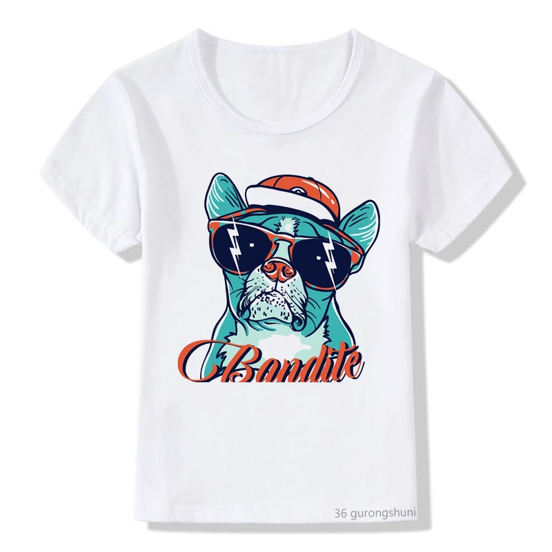 

Boy's funny kids clothes t-shirt watercolor pug/shepherd dog mini doberman animal print shirt boy girl t shirt summer kids tops