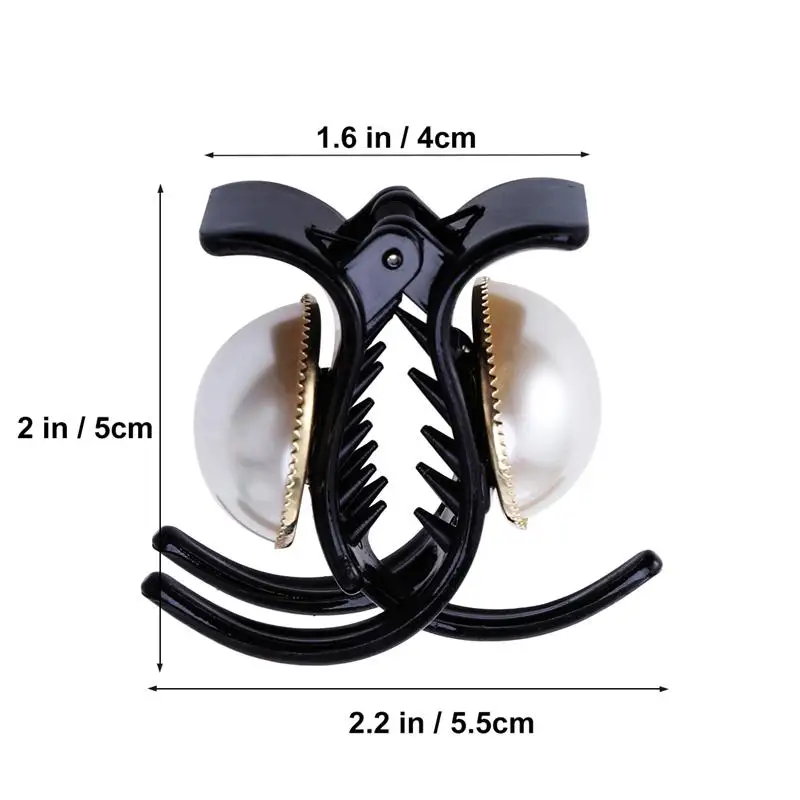 

Women Girls Pearl and Rhinestone Decorated Hair Clip Pin Claw Hair Accessories